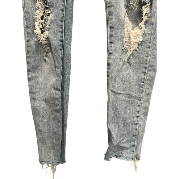 Judy Blue Women's 13/31 High Rise Super Distressed Skinny Jeans Light Acid Wash - Picture 4 of 6